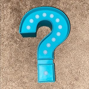 Light up Question Mark Decor